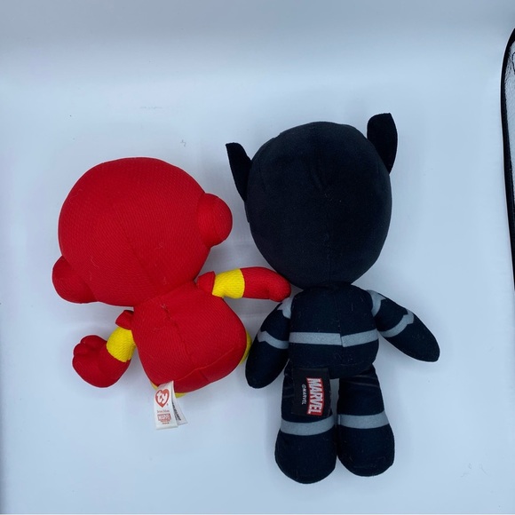 Marvel IRON MAN & BLACK PANTHER Plush/Stuffed Animal Superhero Bundle Duo - Picture 2 of 8